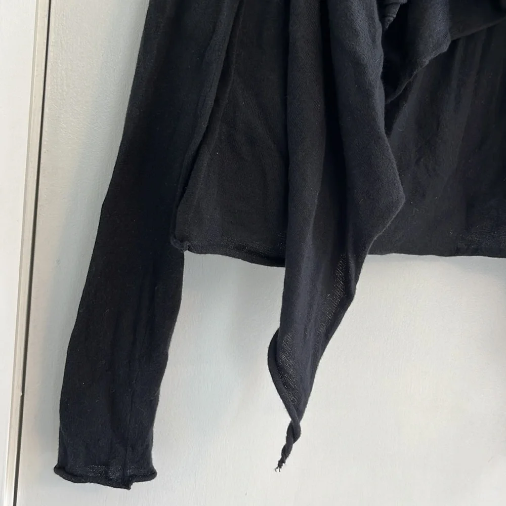 Juicy Couture Black Lightweight Drape Wrap Sweater - Picture 4 of 8